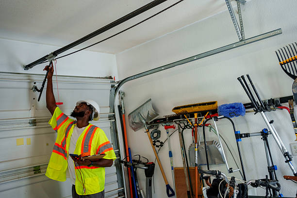 Professional Garage Door Panel Replacement technician working in Navasota, TX